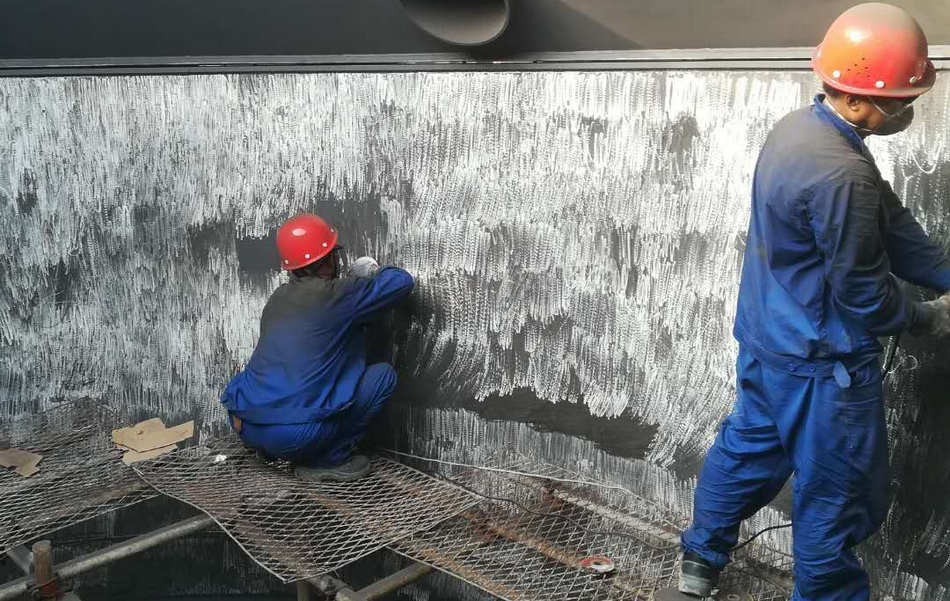 KB88凯时官网特瓷圆满完成山东某钢厂料罐陶瓷内衬装置项目